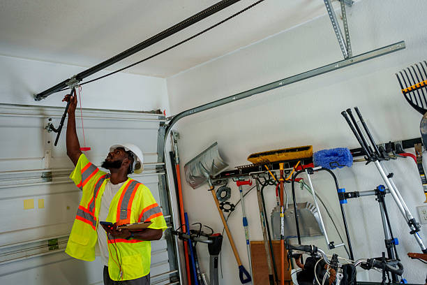 Professional Garage Door Panel Replacement technician working in Bristol County County, RI
